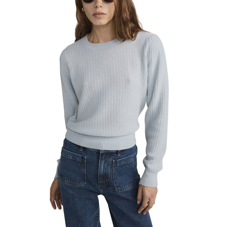 The Chain Pointelle Cashmere Sweater image number null