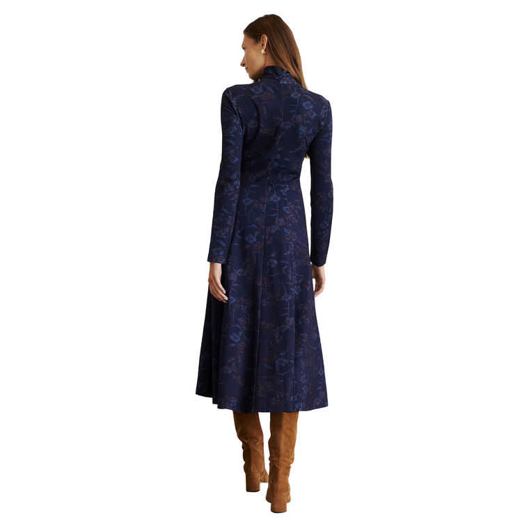 Thea Long Sleeve Turtleneck Midi Dress image number null