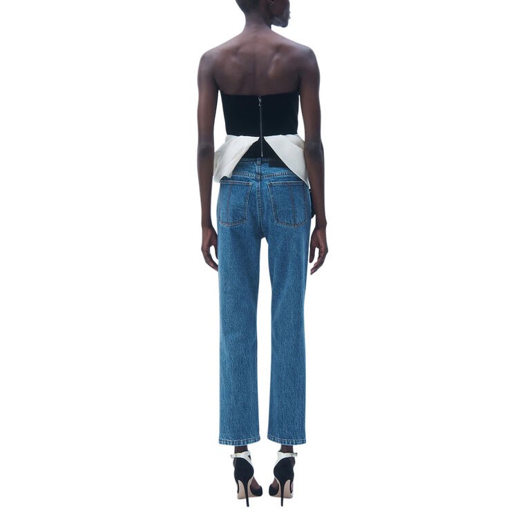 Lya Bow-Detail Straight-Leg Jeans image number null