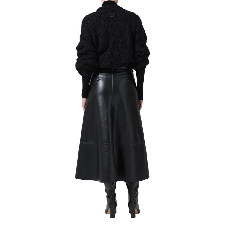 Cassia Leather Midi Skirt image number null