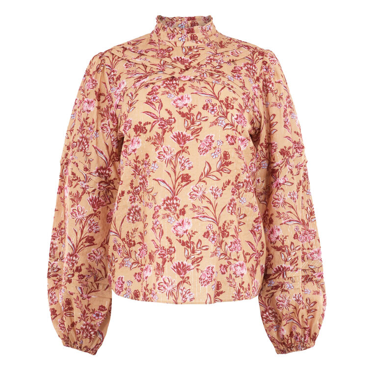 Marlowe Lurex Print Voile Blouse image number null