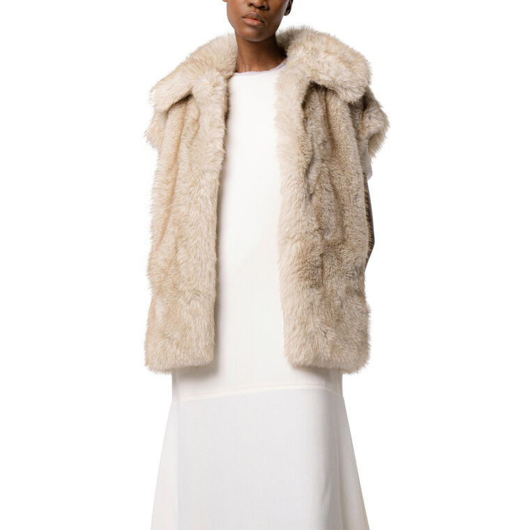 Mia Oversized Faur Fur Vest image number null