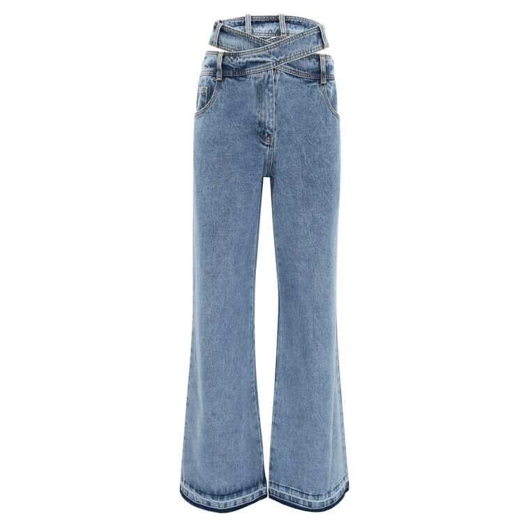 Criss Cross Waist Jean image number null