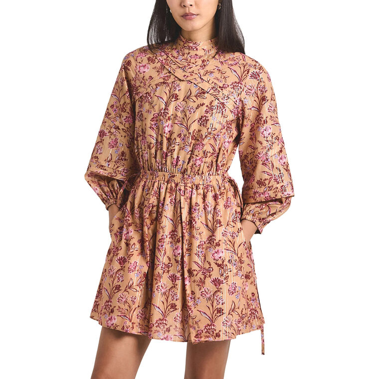 Marisol Lurex Print Voile Mini Dress image number null