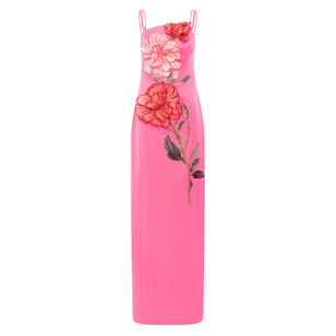Arianna Sleeveless Applique Floral Maxi Dress