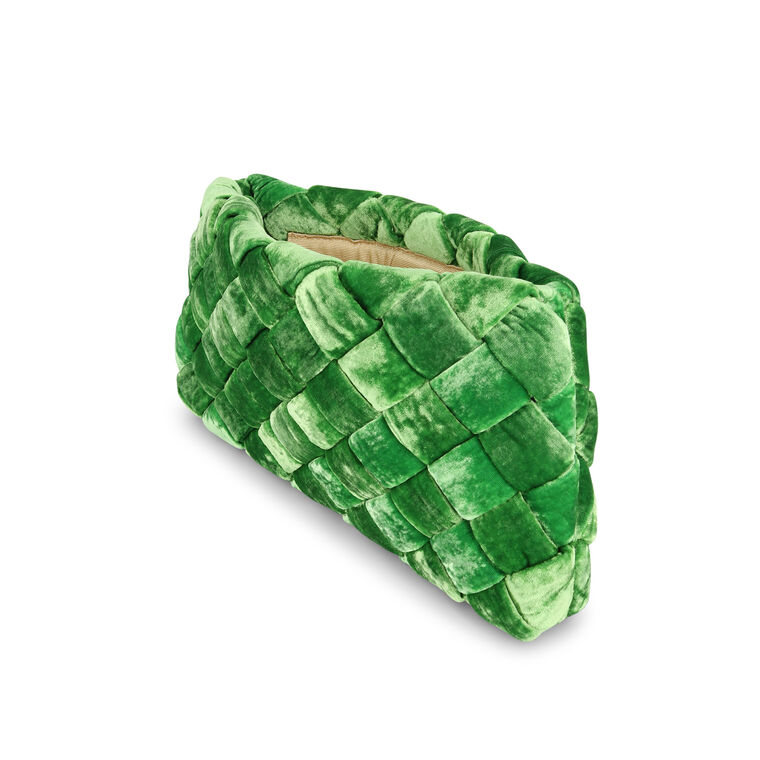 Aviva Woven Velvet Clutch image number null