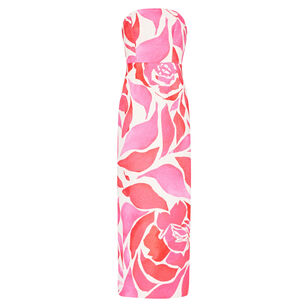 Orion Dream Rose Strapless Jacquard Maxi Dress
