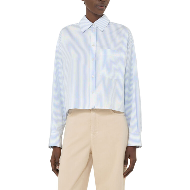 Deden Long Sleeve Cotton Poplin Shirt image number null