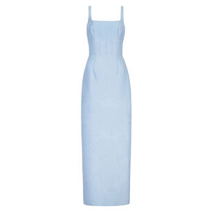 Megara Embossed Cloque Sleeveless Maxi Dress