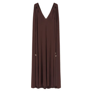 Doris Gathered Jersey Sleeveless Maxi Dress