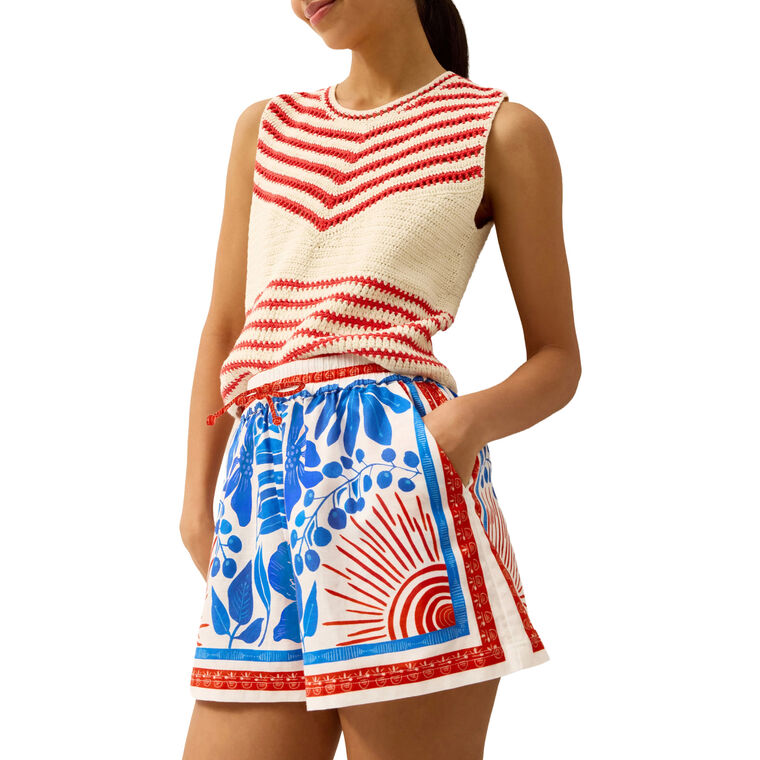 Cass Sleeveless Crochet Knit Top image number null