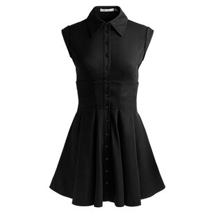 Kim Cap Sleeve Paneled Corset Mini Shirt Dress