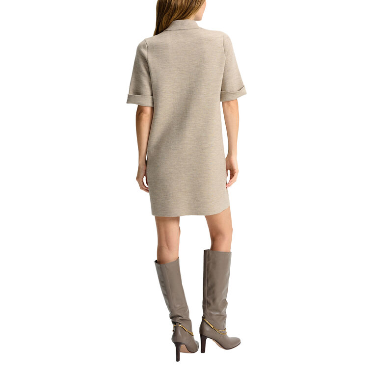 Madden Merino Wool Knit Mini Shirt Dress image number null