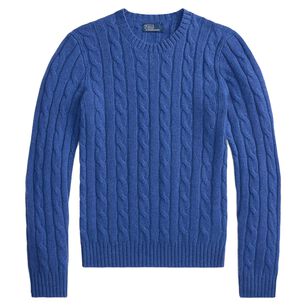 Cashmere Long Sleeve Cable Knit Sweater