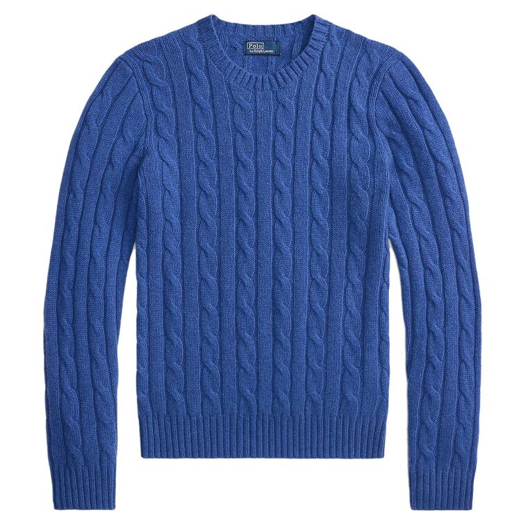 Cashmere Long Sleeve Cable Knit Sweater image number null