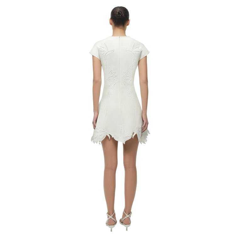 Raquel Short Sleeve Embroidered Mini Dress image number null