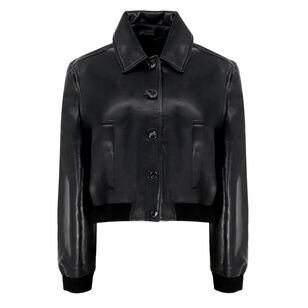 Lola Bomber Jacket In Recycled Leather