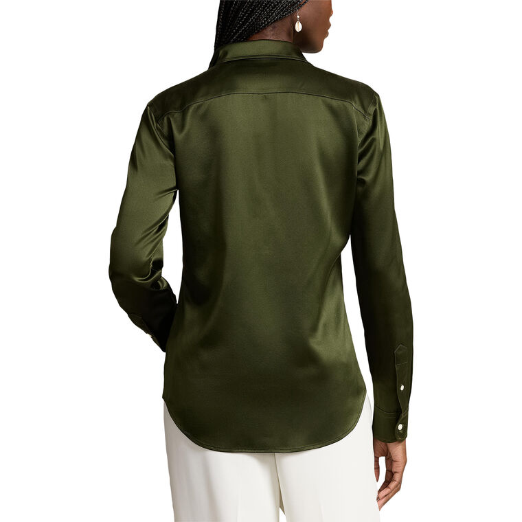 Slim Fit Silk Shirt image number null