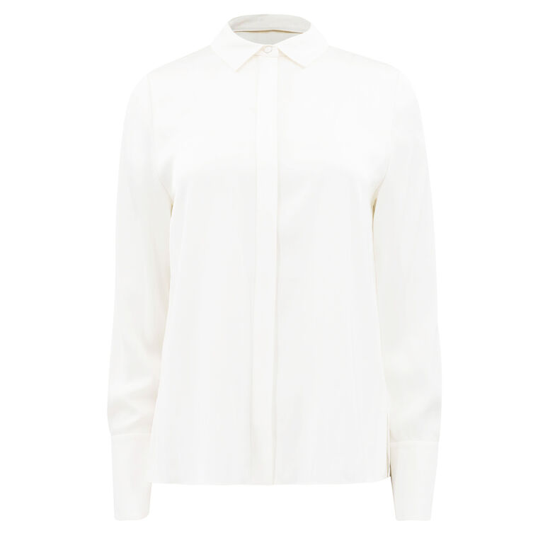 Larissa Collared Silk-Blend Blouse image number null