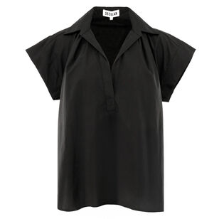 Trinity Short Sleeve Cotton Poplin Relaxed Fit Top