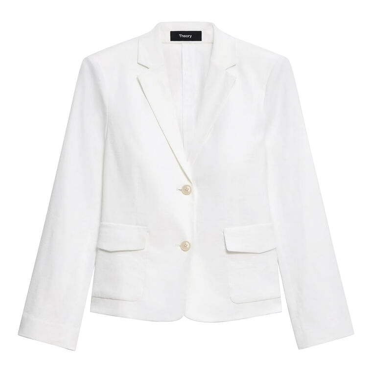 Shrunken Blazer In Good Linen image number null