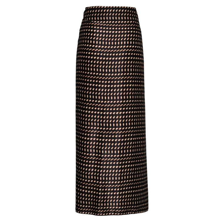 Mapara Satin Silk Midi Skirt image number null