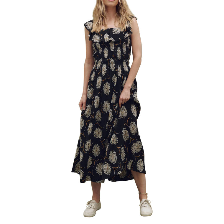 The Havana Smocked Midi Dress image number null