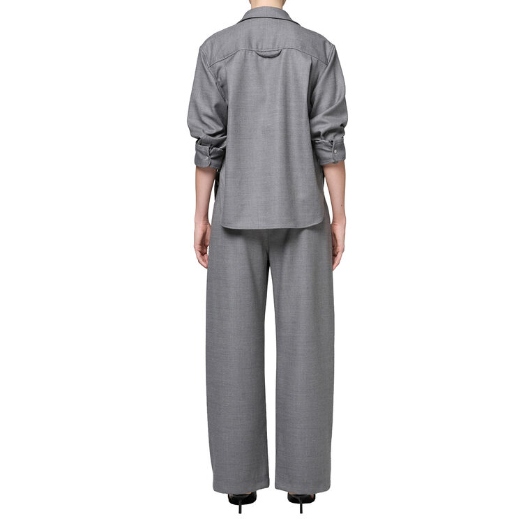 Kayla Shrunken Felted Wool Shirt image number null