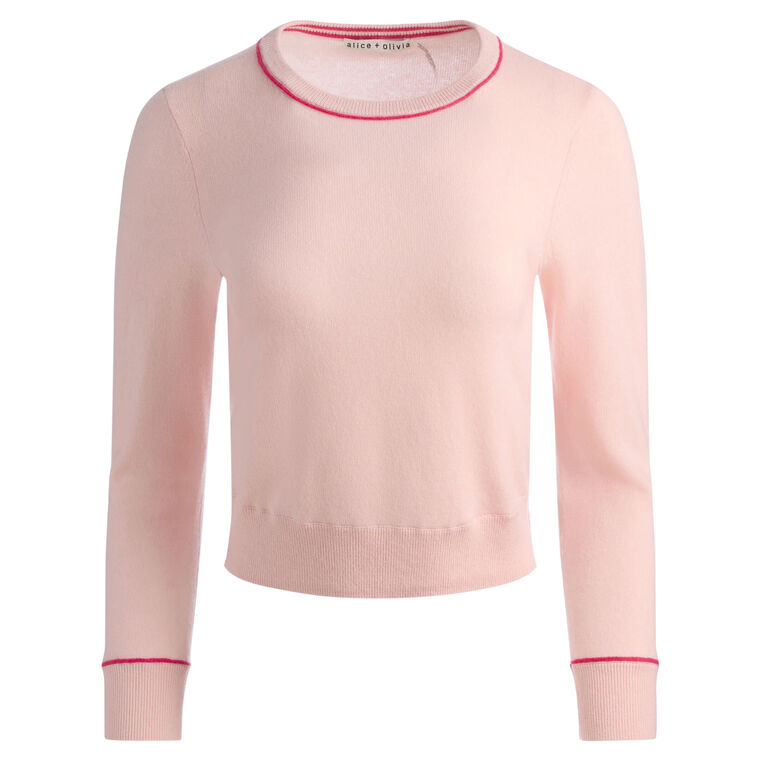 Carolann Long Sleeve Cashmere Crew Neck Pullover image number null