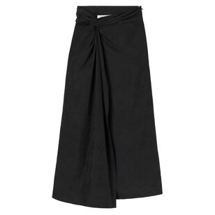 Sarong Textured Midi Skirt