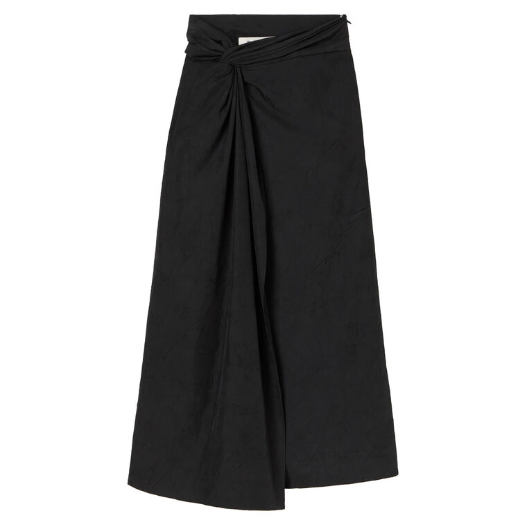 Sarong Textured Midi Skirt image number null