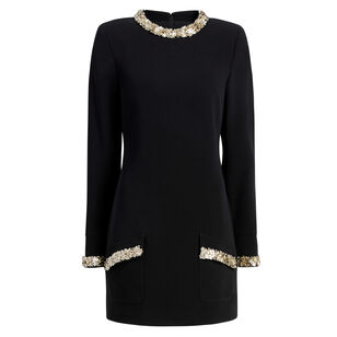 Adi Flower Dots Long Sleeve Mini Dress