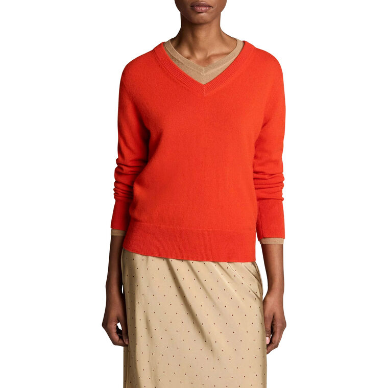 Casual Cashmere V-Neck Sweater image number null