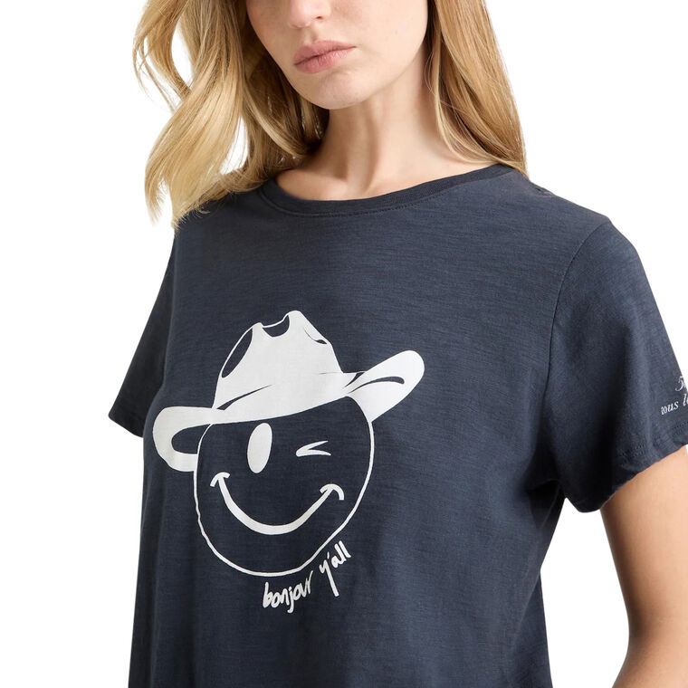 Bonjour Y'all Smiley Tee image number null