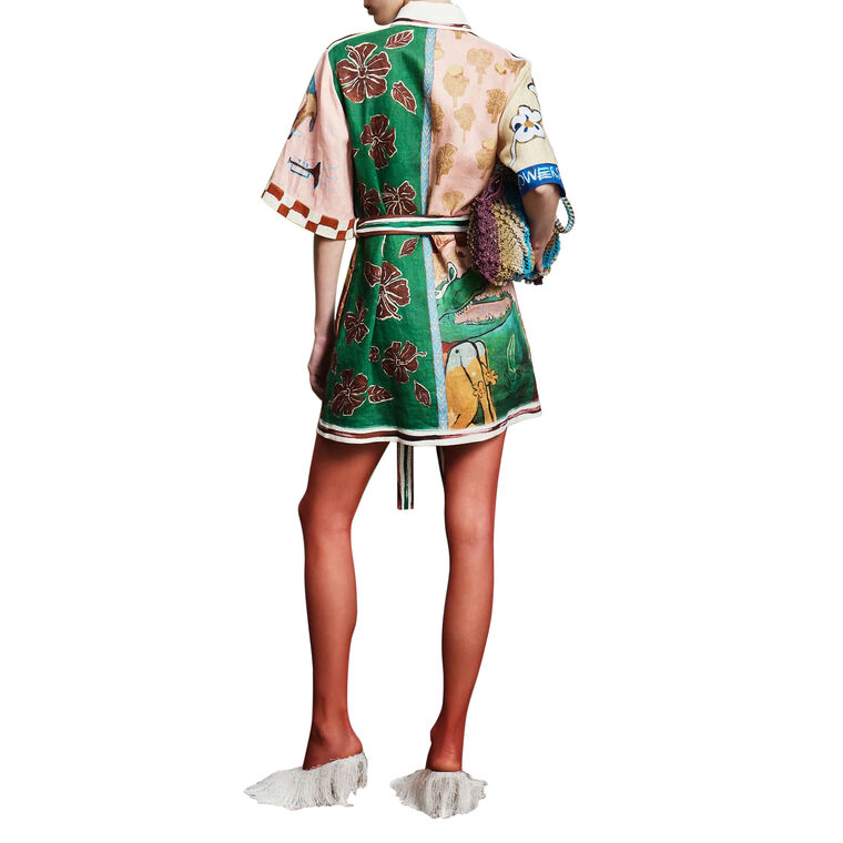Tangible Love Short Sleeve Belted Mini Dress image number null