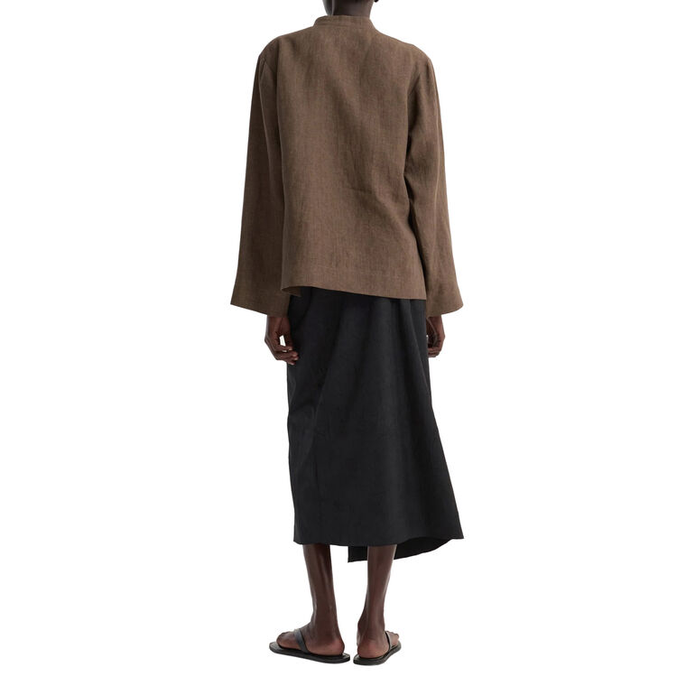 Sarong Textured Midi Skirt image number null