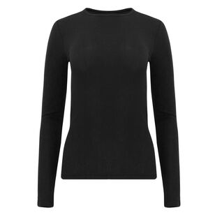 Circular Ribbed Crewneck Pullover T-Shirt