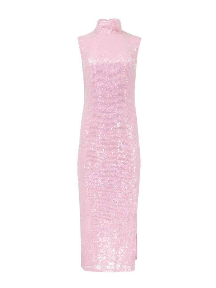 Sequin Viscose High Neck Sleev image number null