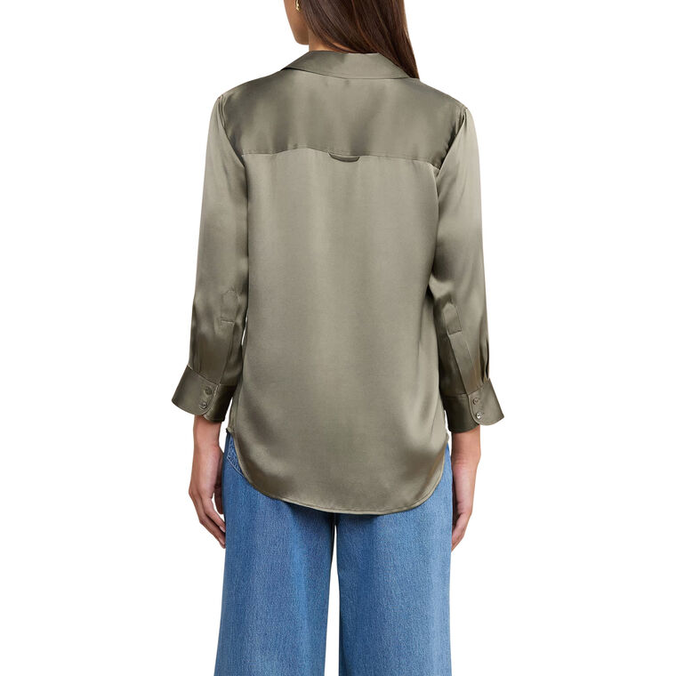 Dani 3/4 Sleeve Silk Blouse image number null