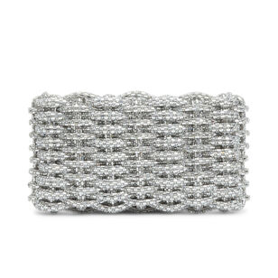 Morgan Woven Rhinestone Clutch