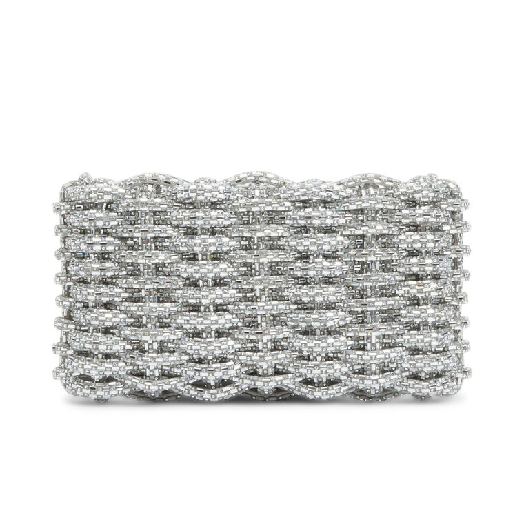 Morgan Woven Rhinestone Clutch image number null