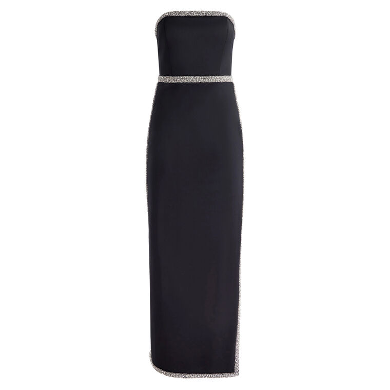 black aline work dress Ice Silk Crinkle Round Neck A-Line Work Dress with Decorative Button & Built-in Belt(MA308) Smoky gray / M main image 0