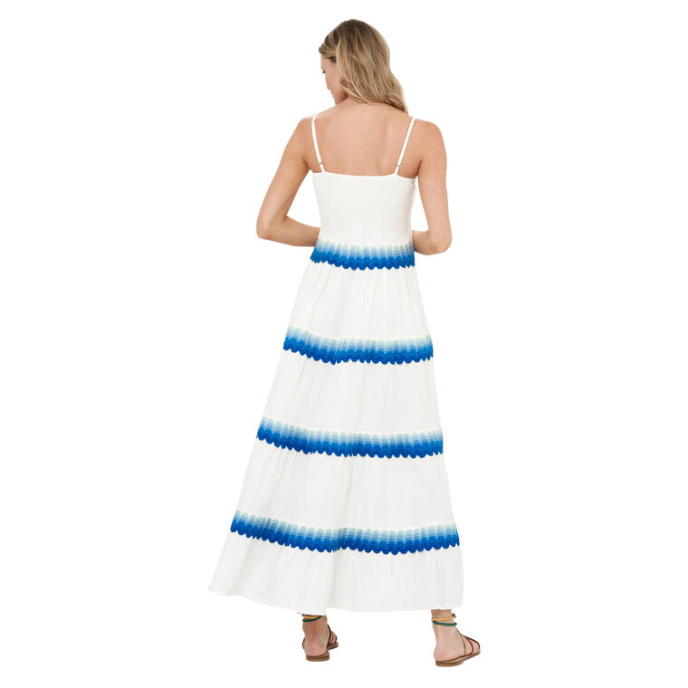 Sleeveless Smocked Back Maxi Dress image number null