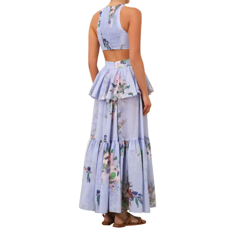 Everley Draped Bow Sleeveless Midi Dress image number null