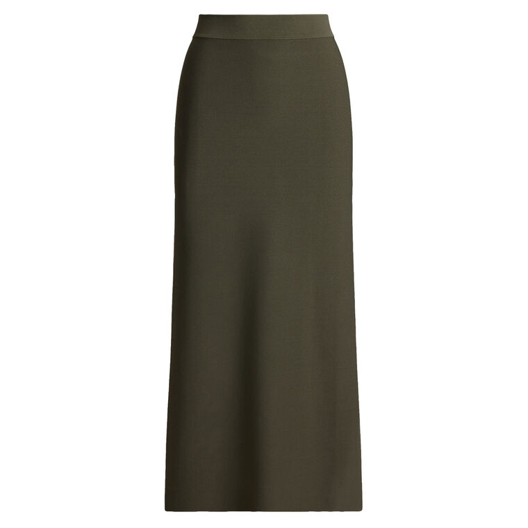 Ribbed Sweater Midi Pencil Skirt image number null