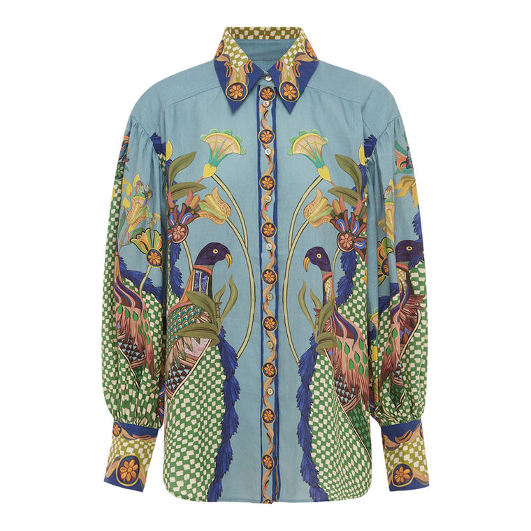 Gilly Printed Buttondown Shirt image number null