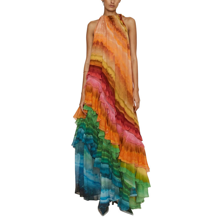 Iris Sleeveless Ruffle Gown image number null