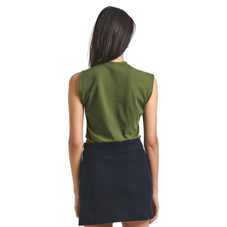 Nia Asymmetric Embellished Twist Tee image number null