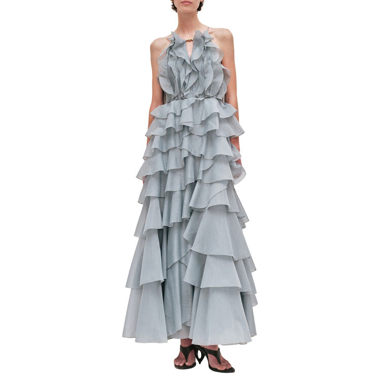 Cleo Sleeveless Ruffle Gown image number null
