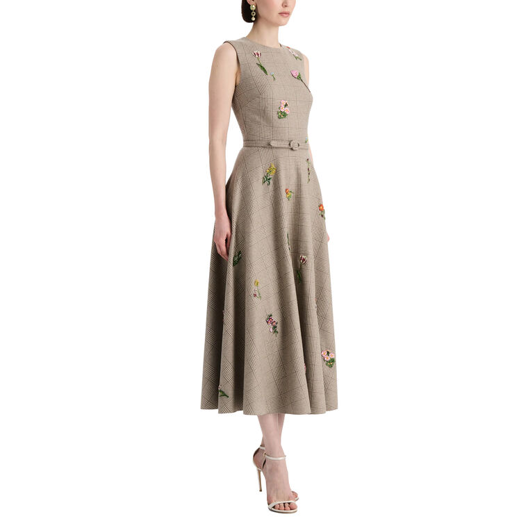 Plaid Cashmere-Blend Dress image number null